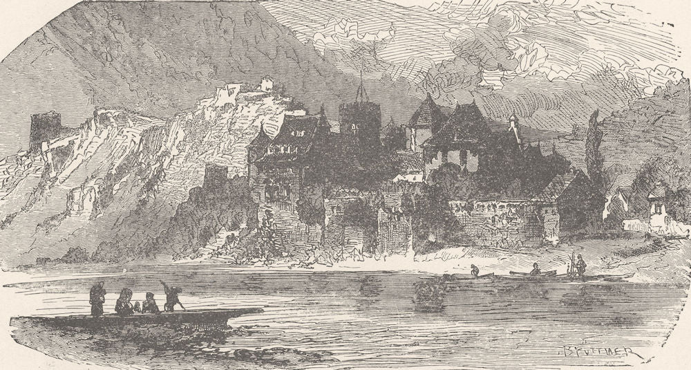 GERMANY. Gondorf 1903 old antique vintage print picture